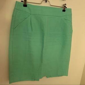 J Crew The Pencil mint skirt